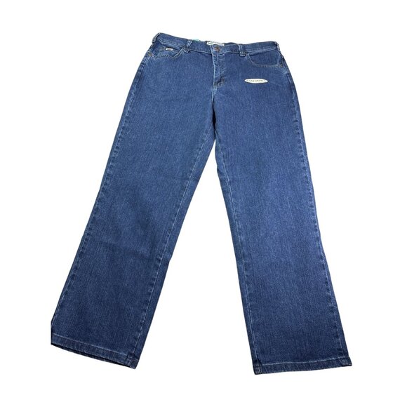 Lee Womens Relaxed Straight Leg Stretch Jeans 12 Short Blue New - Picture 1 of 7